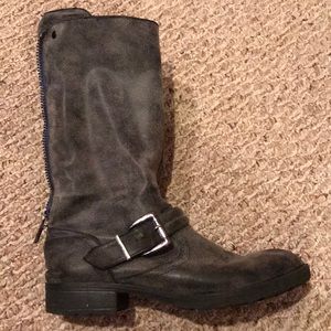 Gray Mid-Calf boots